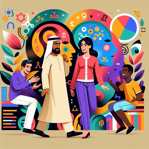 A vibrant and colorful illustration of diverse people interacting in various scenarios, showcasing different personality traits and styles, with elements representing the MBTI framework in the background.