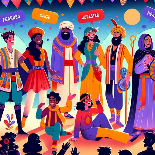 A vibrant, colorful illustration depicting various harem characters in a playful, engaging style, showcasing diversity and personality traits that represent different archetypes.