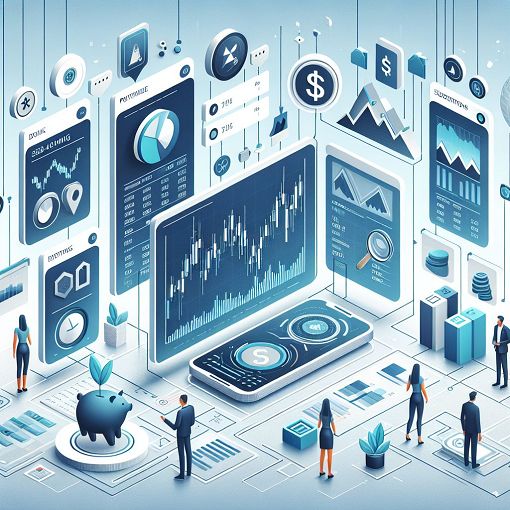 A visually engaging infographic illustrating investment portfolio management, specifically focusing on a digital service for managing assets and subscriptions for clients in a financial context, with modern design elements.