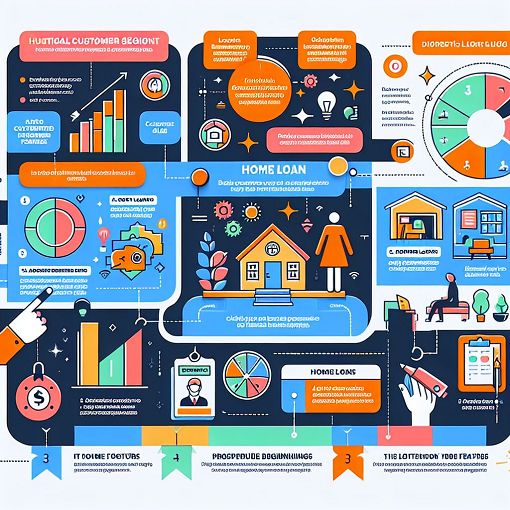 A professional and engaging infographic style image that illustrates home loans, customer segments, and important loan features related to the Shubharambh scheme, vibrant colors and clear text, suitable for a finance-related quiz.