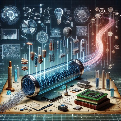 A visually engaging image depicting digital systems, information flow, and tech elements, emphasizing knowledge and education in the field of information technology.