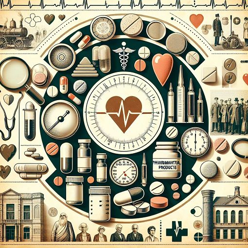 A visually engaging collage of Johnson & Johnson products, historical images, and the company's logo set against a backdrop of a healthcare theme.